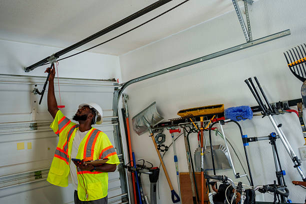Professional Garage Door Panel Replacement technician working in Wilson, NC